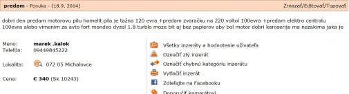 inzerát